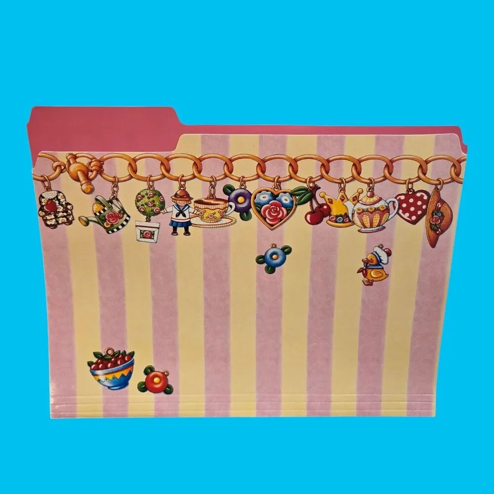2004 Mary Engelbreit Charmed Life Y2K File Folders Vintage ME Princess Stickers